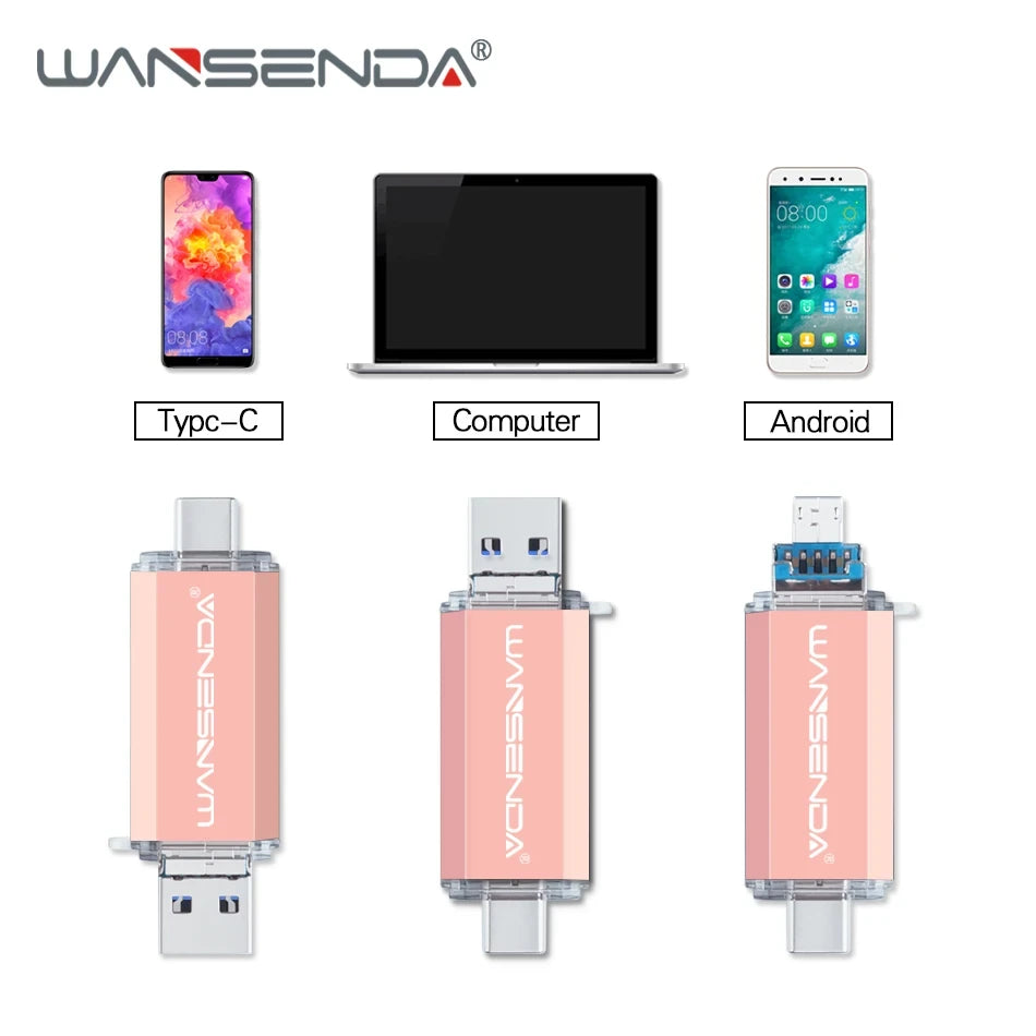 Wansenda OTG 3-in-1 USB Flash Drive