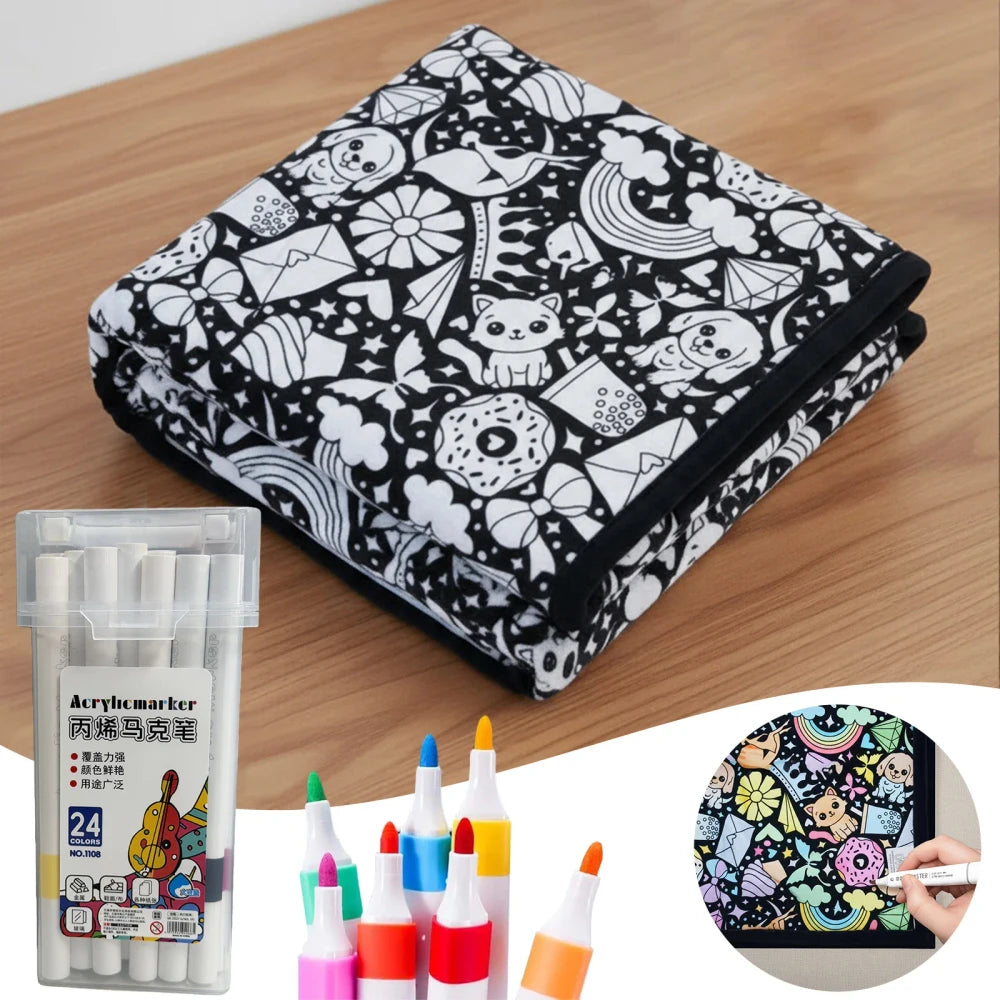 DIY Coloring Blanket Kit